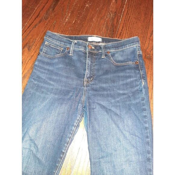 Size 29" Madewell 9" High Rise Skinny Blue Denim Blue Jeans - Picture 2 of 4
